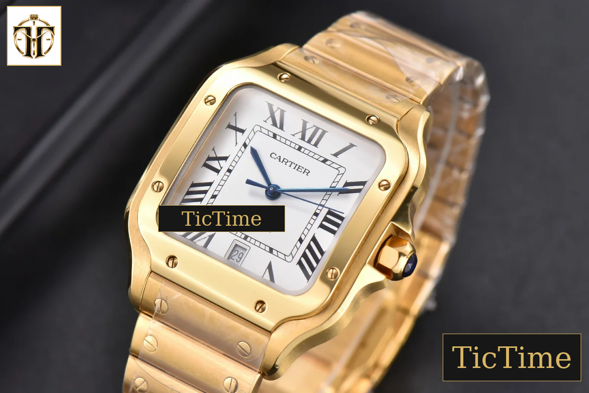 Santos de Cartier XL 40mm BVF YG White Dial YG Bracelet Miyota 9019 — foto 12