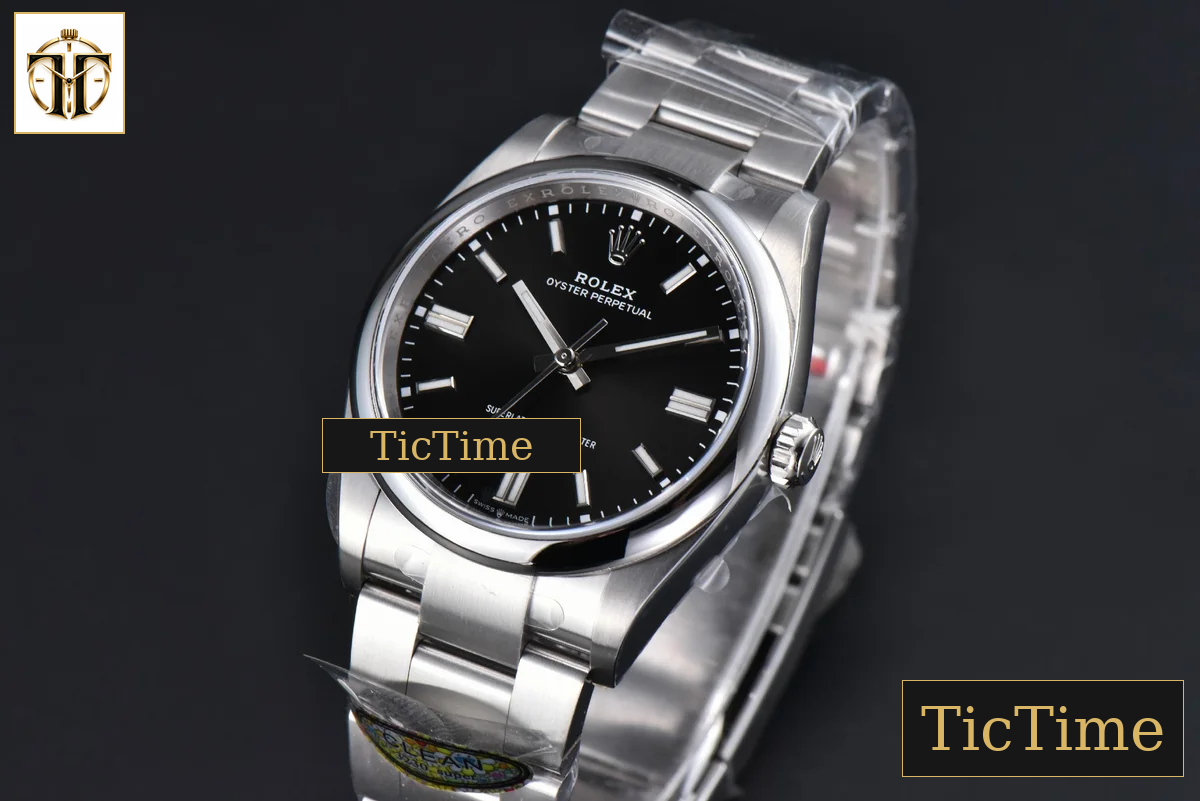 Oyster Perpetual 904L 126000 36mm Clean Factory Black Dial SS Bracelet VR3230 — foto 4