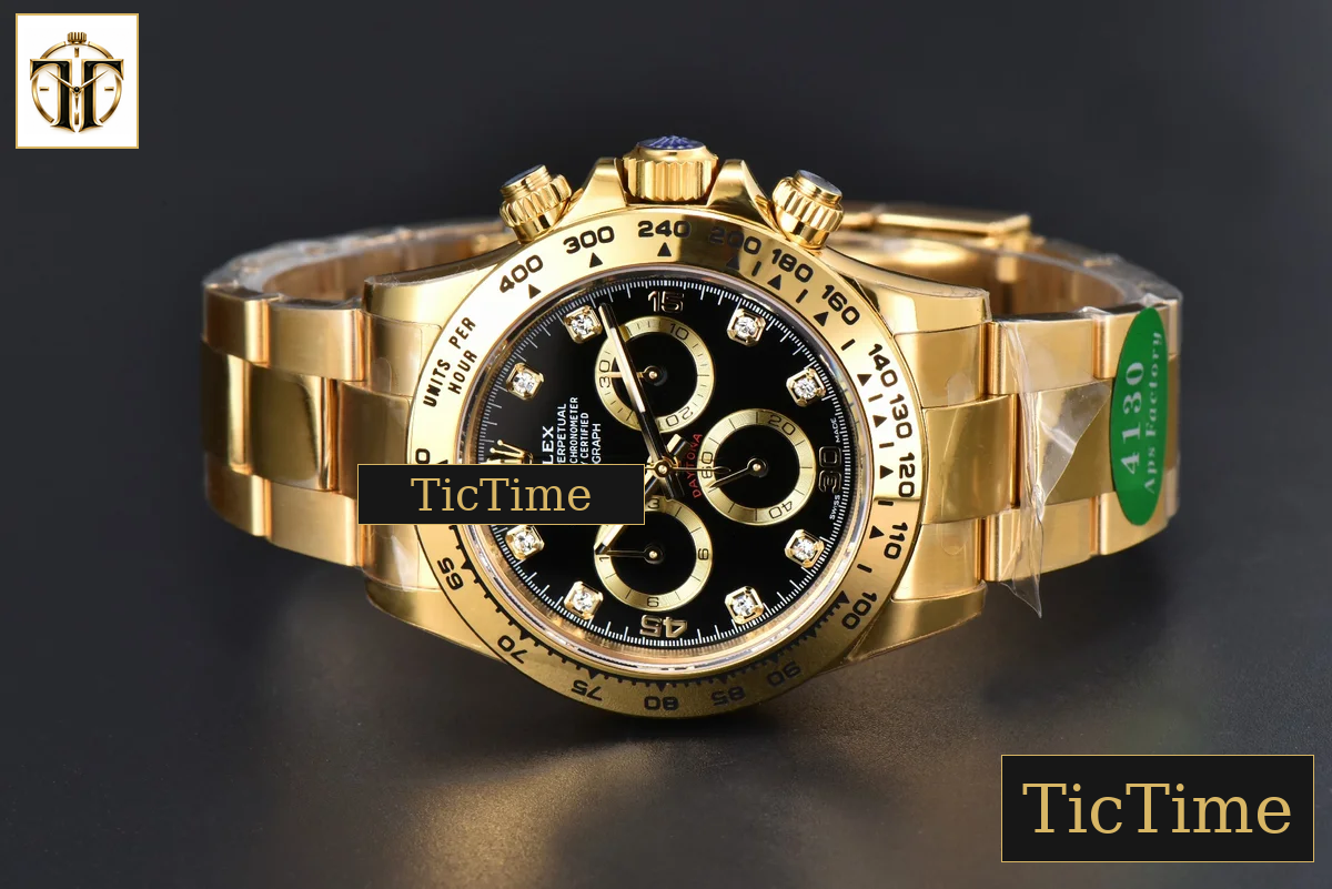 Daytona 116508 APSF YG Black Dial Diamond Marker YG Bracelet SH4130 — foto 16