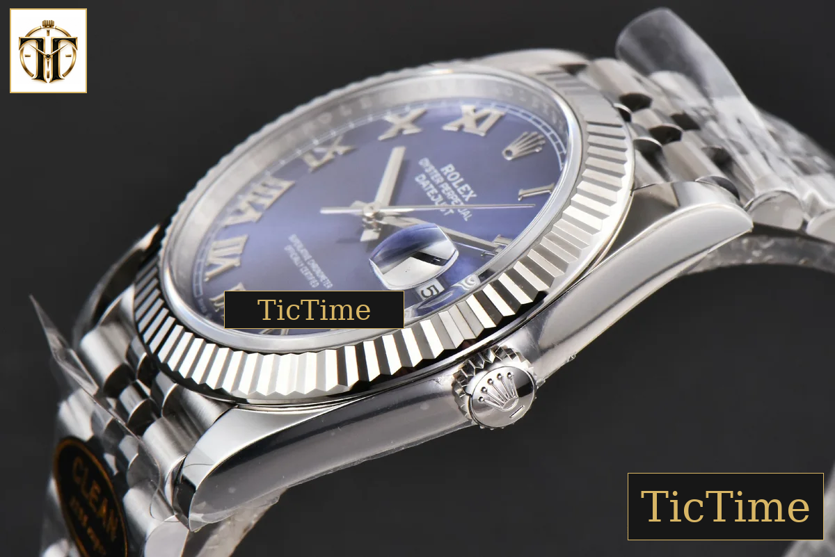 DateJust 126334 41mm Clean Factory Blue Roma Marker Jubilee Bracelet VR3235 — foto 11