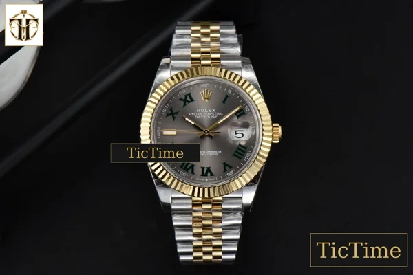 Foto frontal — DayJust 41mm BPF YG/SS Gray Wimbledon Dial YG/SS Bracelet A2824