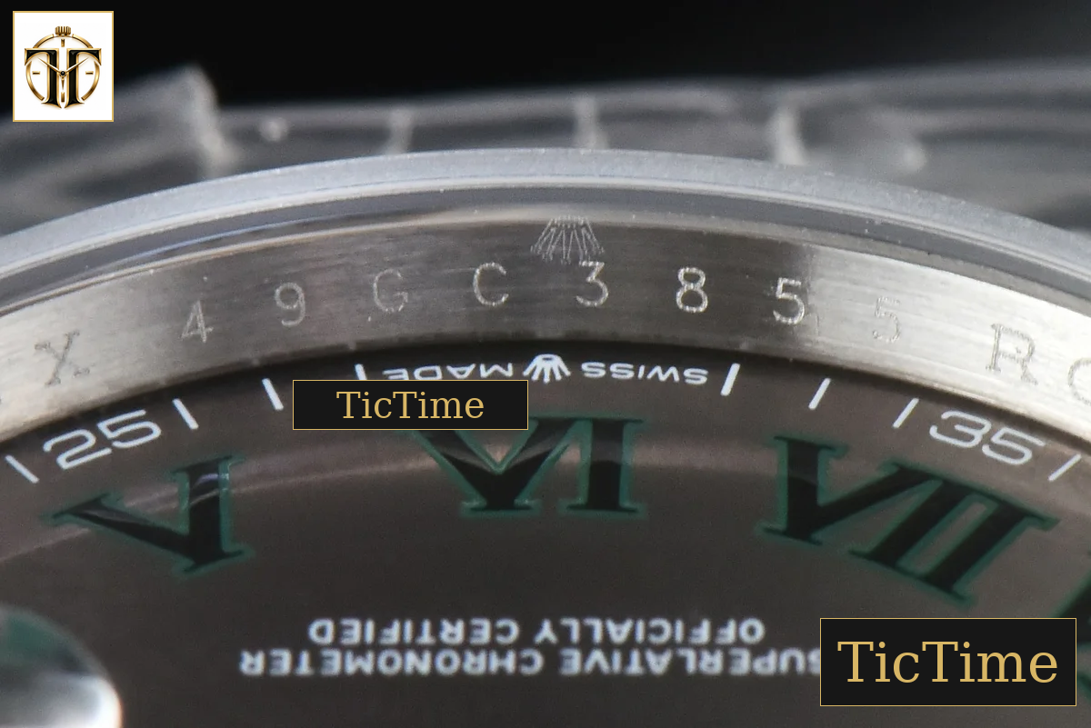 DateJust Wimbledon 36mm BPF Gray Dial Green Roma Marker Jubilee Bracelet A2824 — foto 12