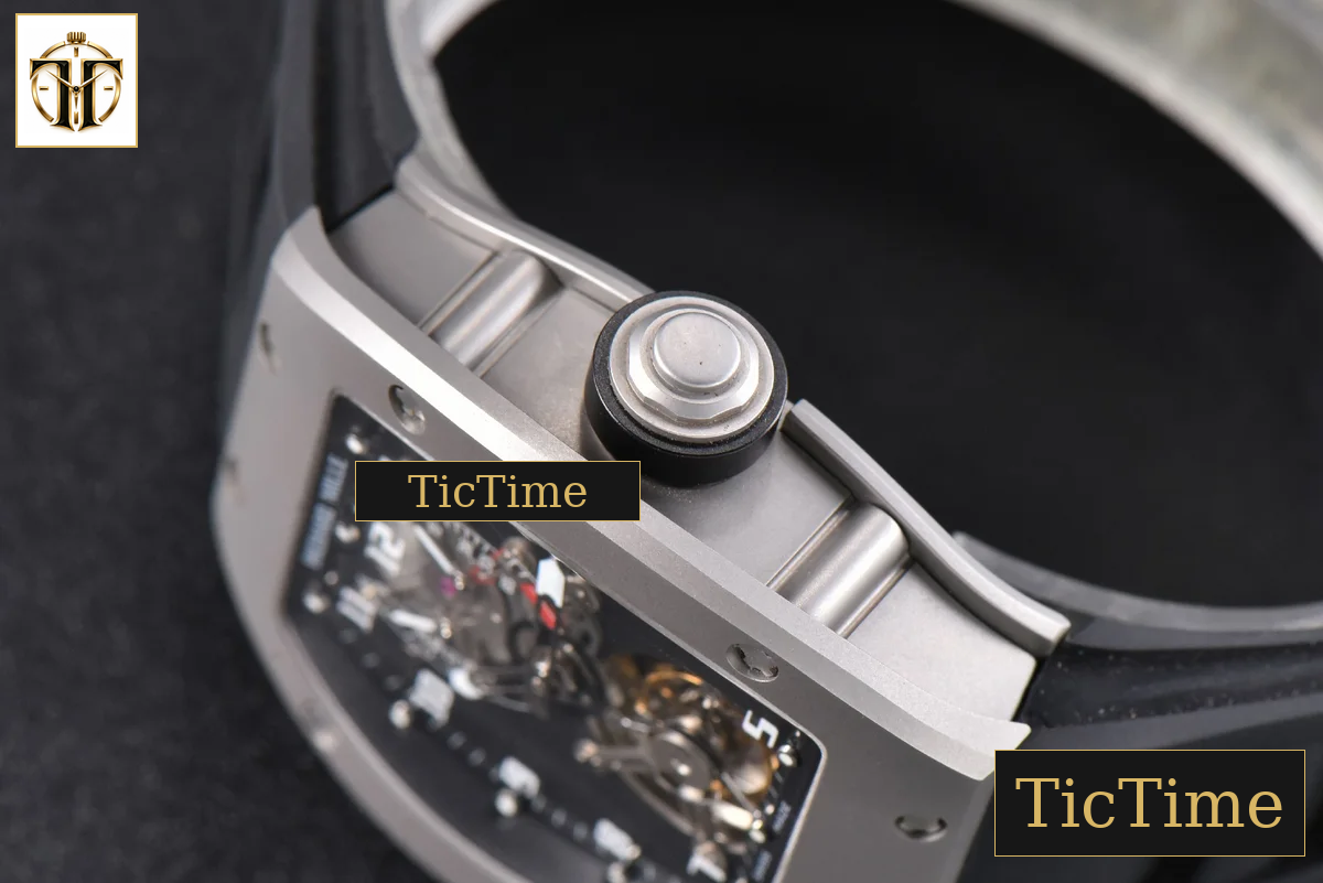 Tourbillon RM001 47mm JBF Titanium Black Skeleton Dial Black Rubber Strap — foto 12