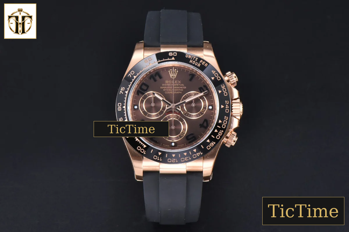 Daytona 116515 40mm Clean Factory RG Ceramic Brown Dial Digital Marker Oysterflex Strap 4130 — foto 3