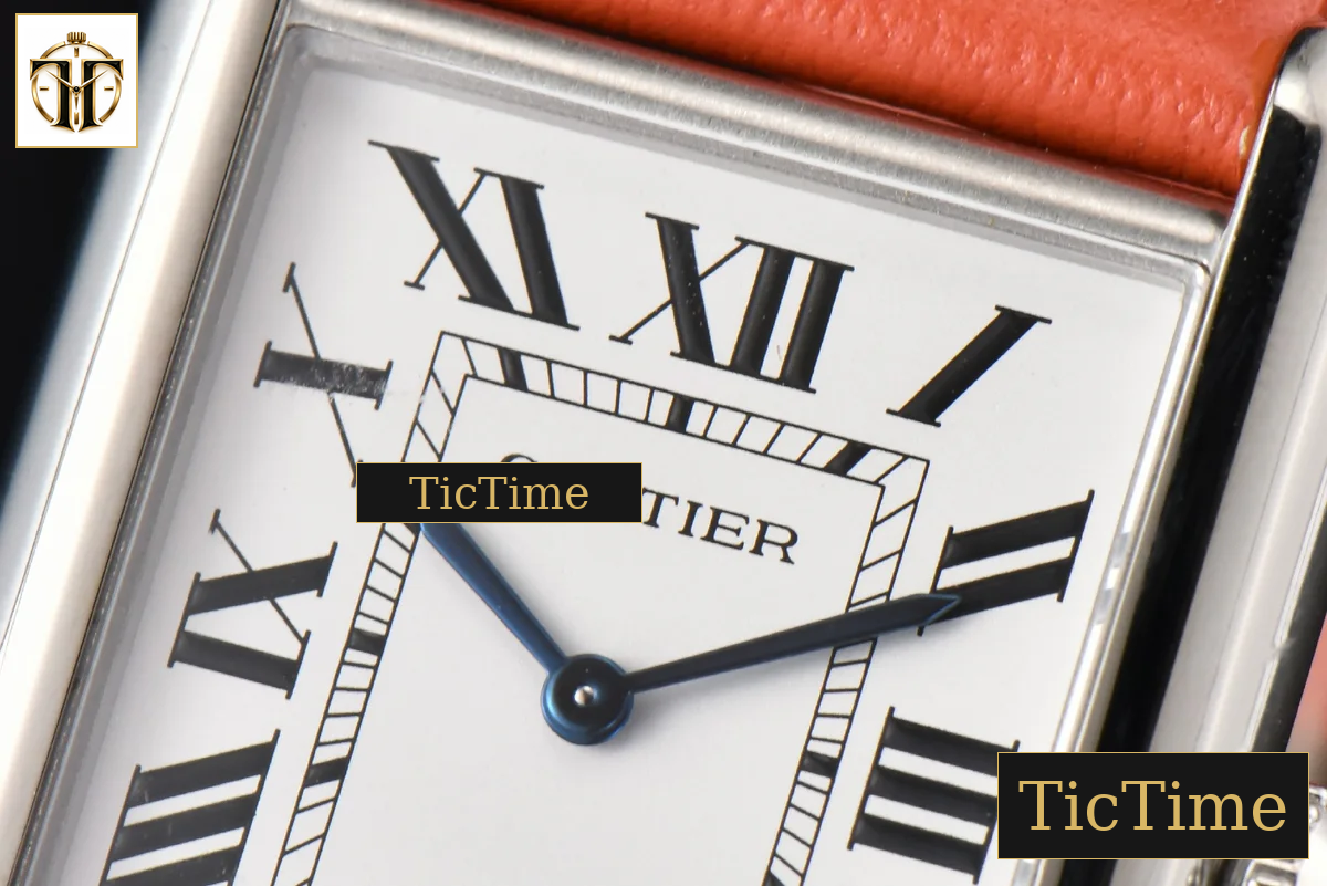 Tank Must Large 33.7×25.5mm K11F White Dial Orange Smooth Calf Strap Quartz — foto 5