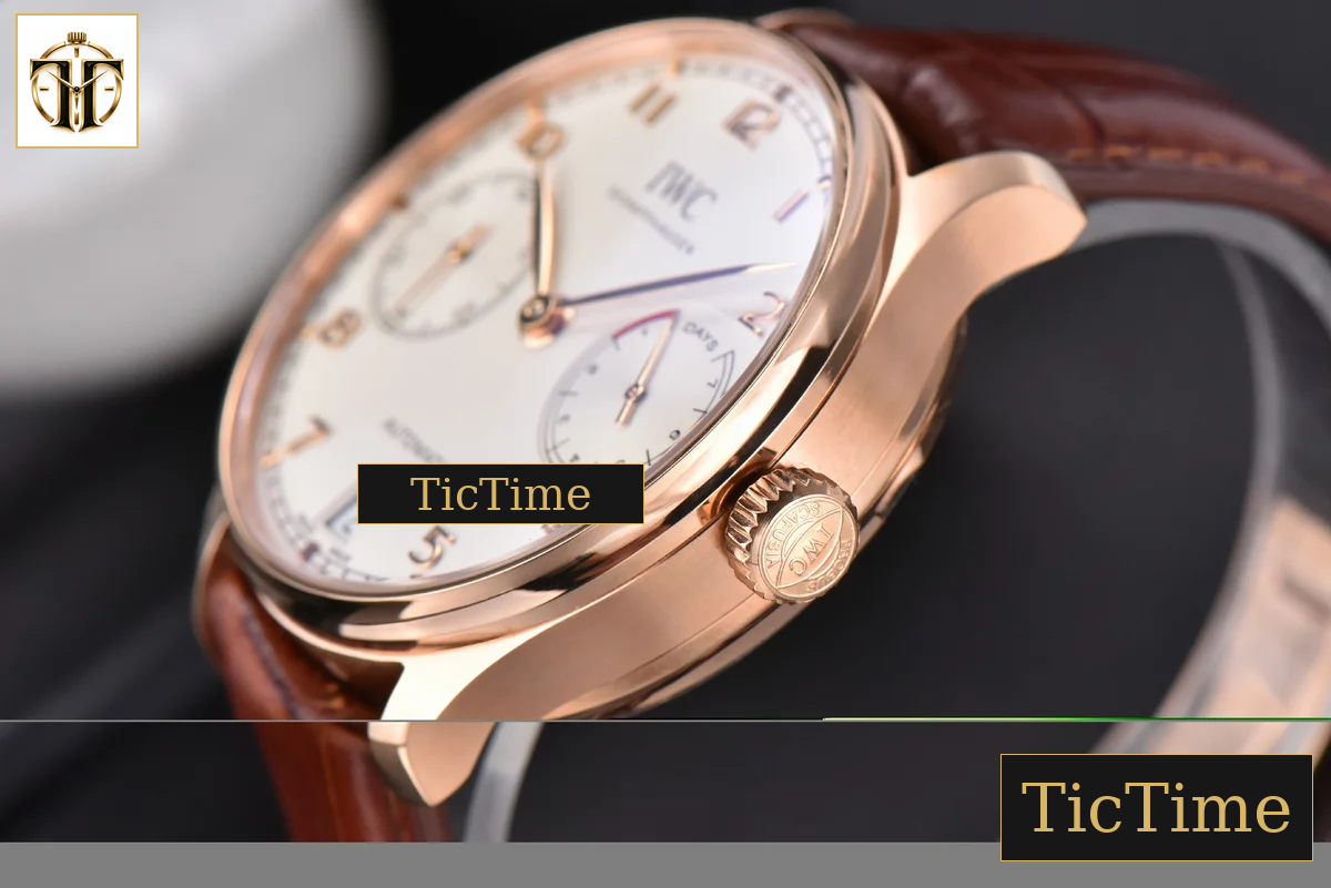 Portuguese PR IW500113 42mm ZF RG White Dial RG Marker Brown Leather Strap A51011 — foto 10