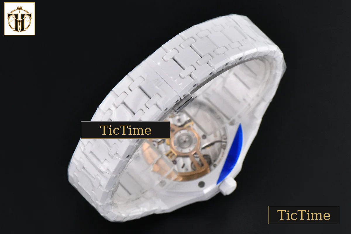 Royal Oak 15500 41mm APSF White Ceramic Takashi Murakami flower Dial SS Bracelet SA4302 — foto 28