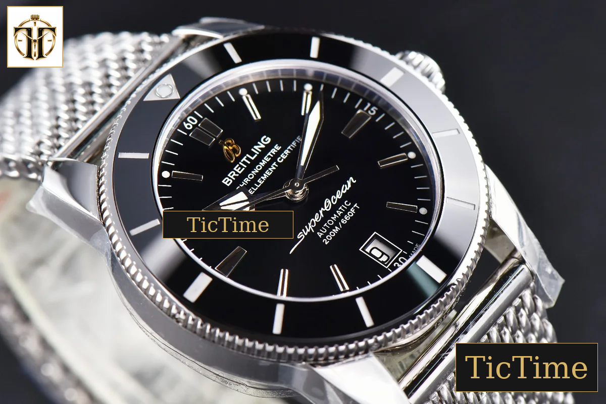 SuperOcean Heritage II 42mm GF Black Dial SS bracelet A2824 — foto 10