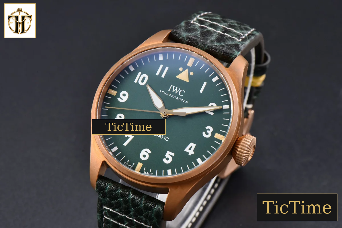 Big Pilot IW329702 43.8mm M+F Bronze Green Dial Green Leather Strap SEIKO 8N-24 — foto 5