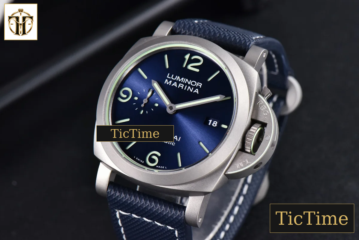 PAM1117 44mm VSF Titanium Blue Dial Blue Rubber Strap P9010 — foto 3
