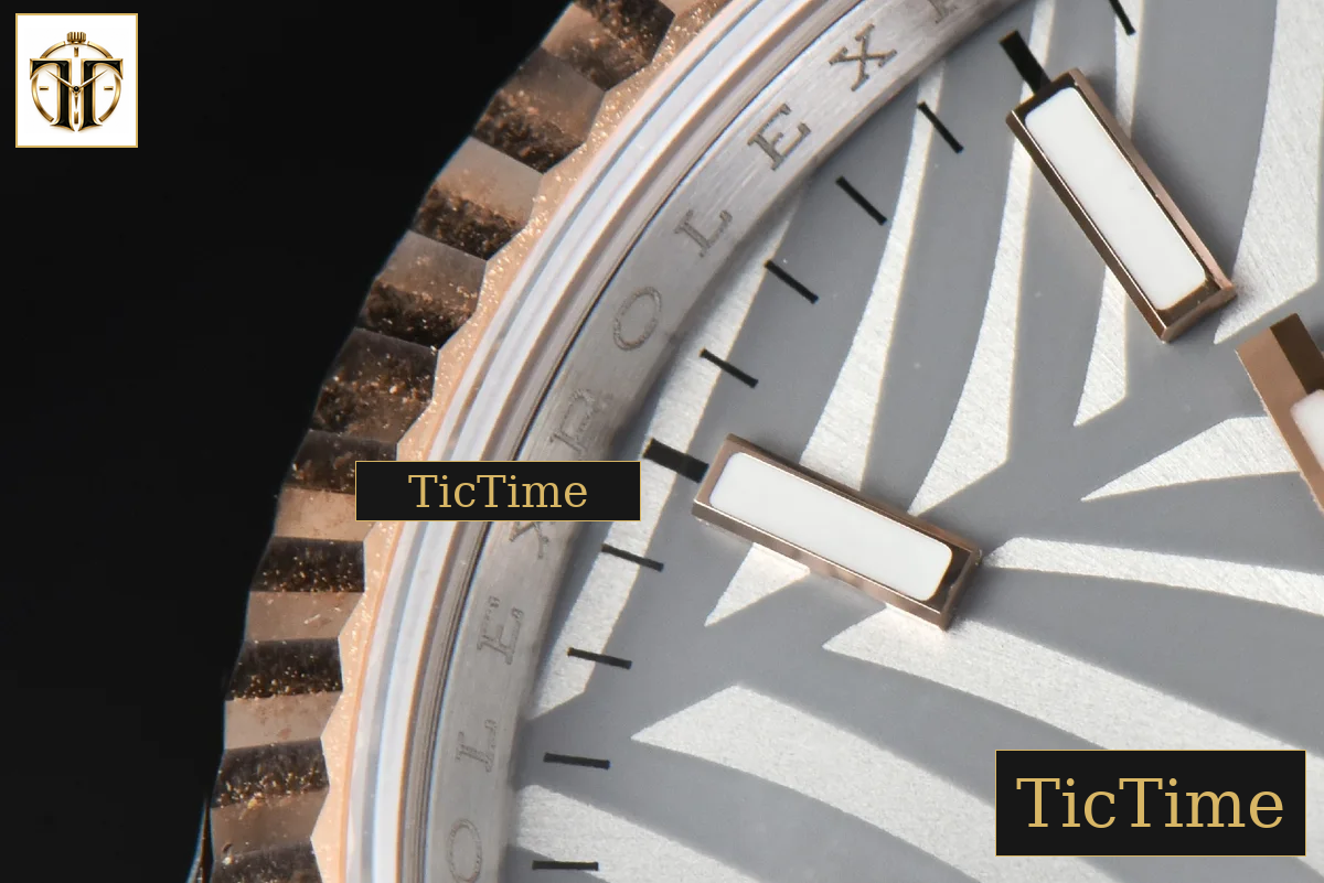 DateJust 36mm EWF RG/SS Silver Plam Dial Oyster Bracelet A3235 — foto 6