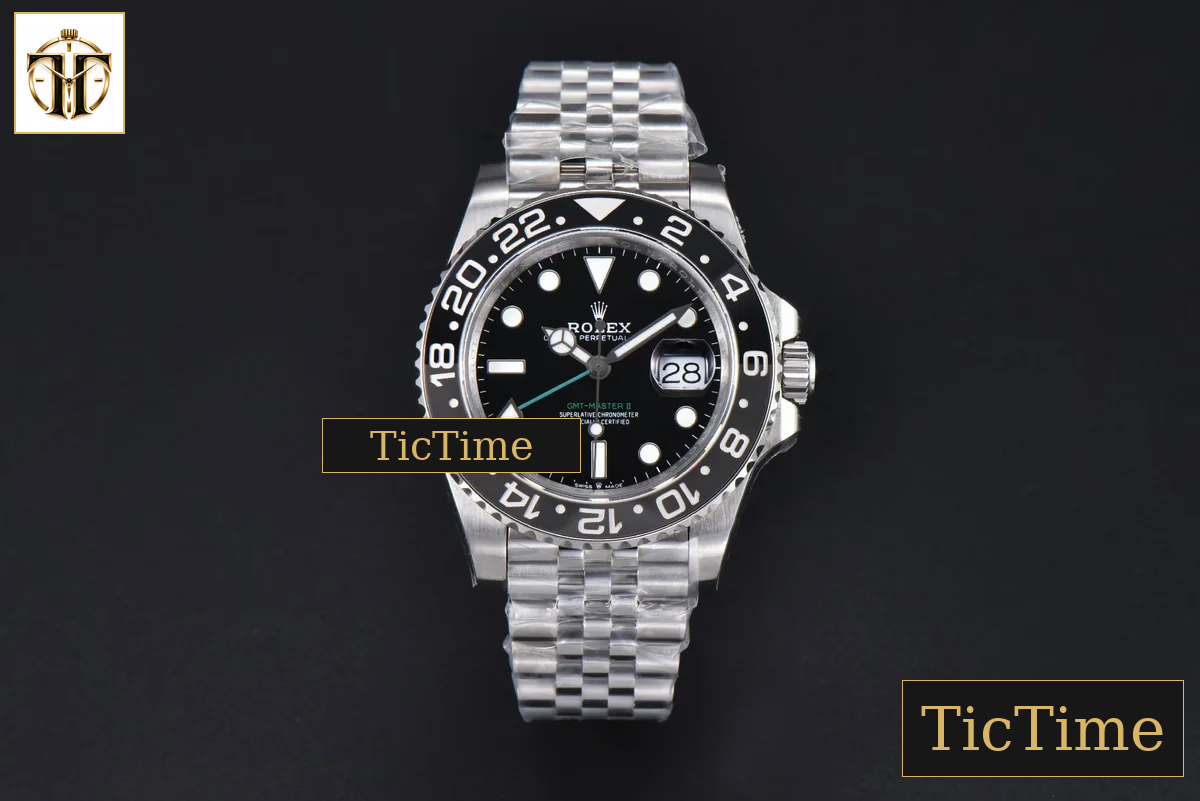 GMT Master II GRNR 904L 126710 40mm GMF Black/Gray Bezel Black Dial Jubilee Bracelet VR3285 — foto 3