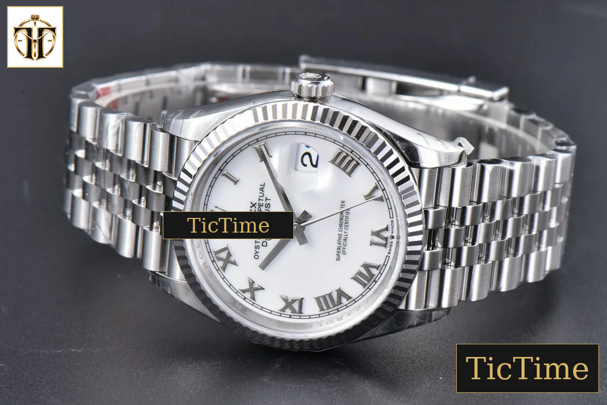 DateJust 904L 126234 36mm VSF White Dial Roma Marker Jubilee Bracelet VS3235 — foto 16