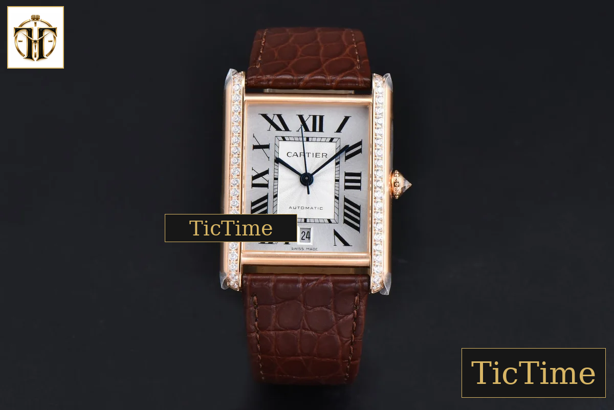 Tank Solo XL Automatic 31mm x 41mm AF RG Diamond Brown Leather Strap 9015 — foto 2