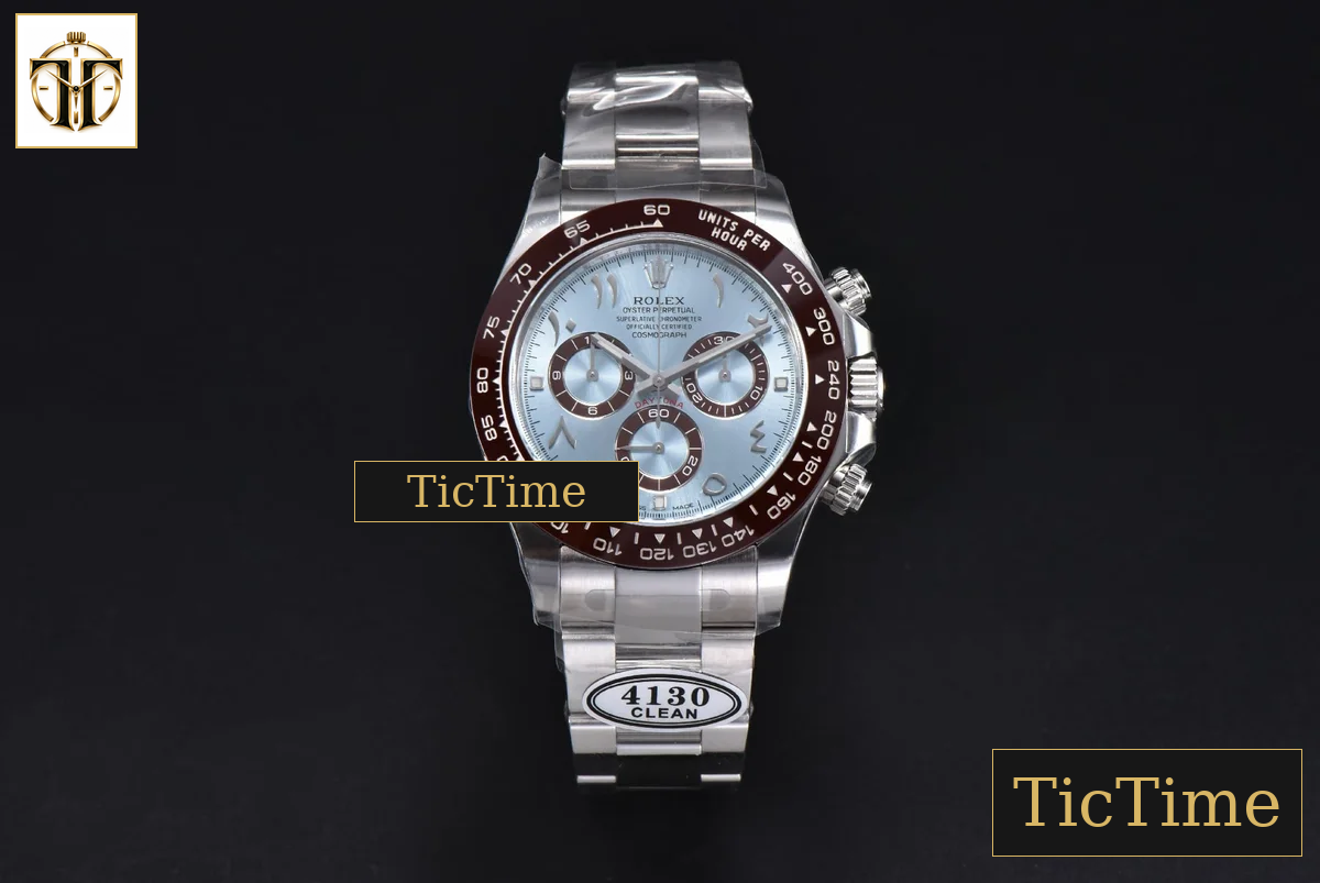 Daytona 116506 40mm Clean Factory Ice Blue Dial Arabic Markers SS Bracelet SA4130 — foto 3