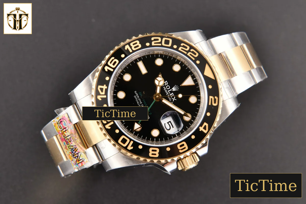 GMT Master II 116713 40mm Clean Factory YG/SS 904L Black Dial Oyster Bracelet VR3186 — foto 15