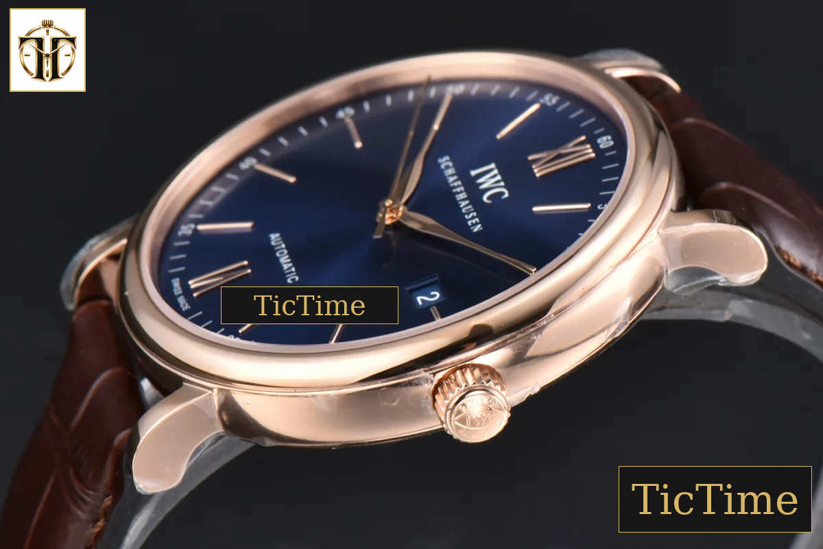 Portofino 40mm V7F RG Blue Dial RG Marker Brown Leather Strap A2892 — foto 11