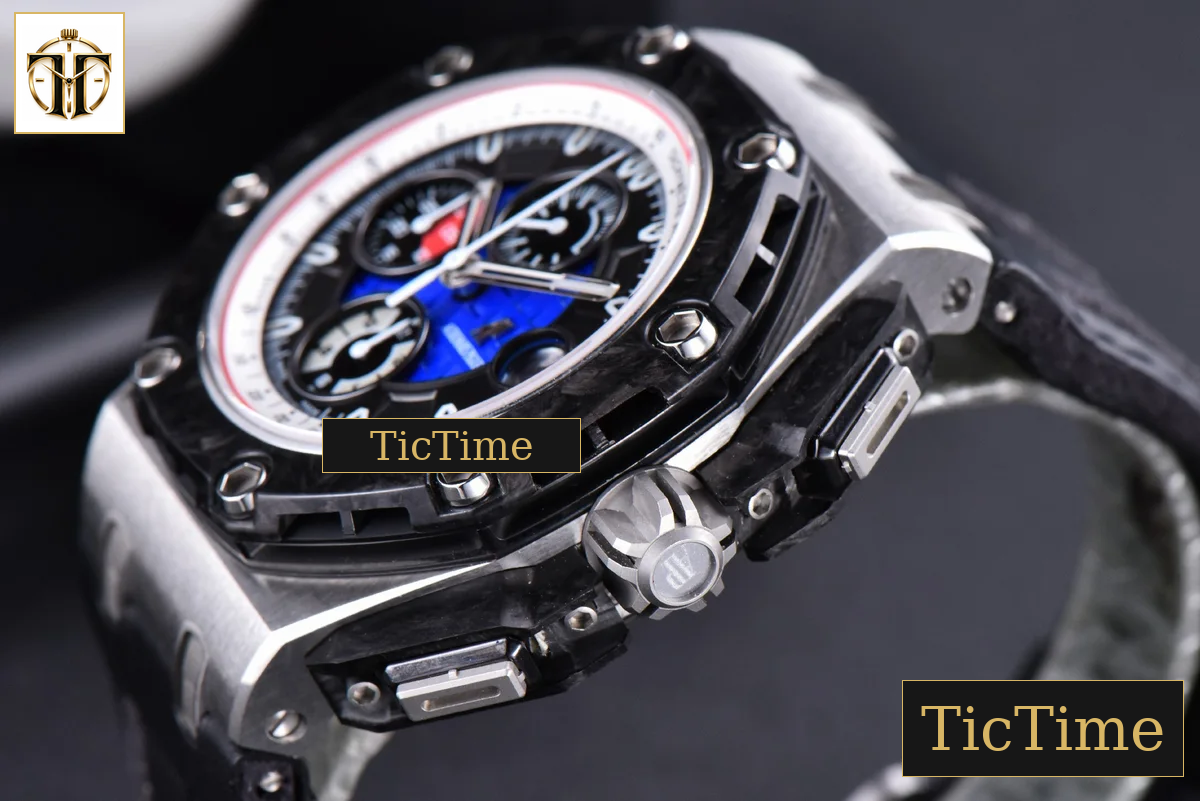 Royal Oak Offshore Grand Prix Forge Carbon Parts 44mm JF Blue Dial Leather Strap V3 A3126 — foto 14