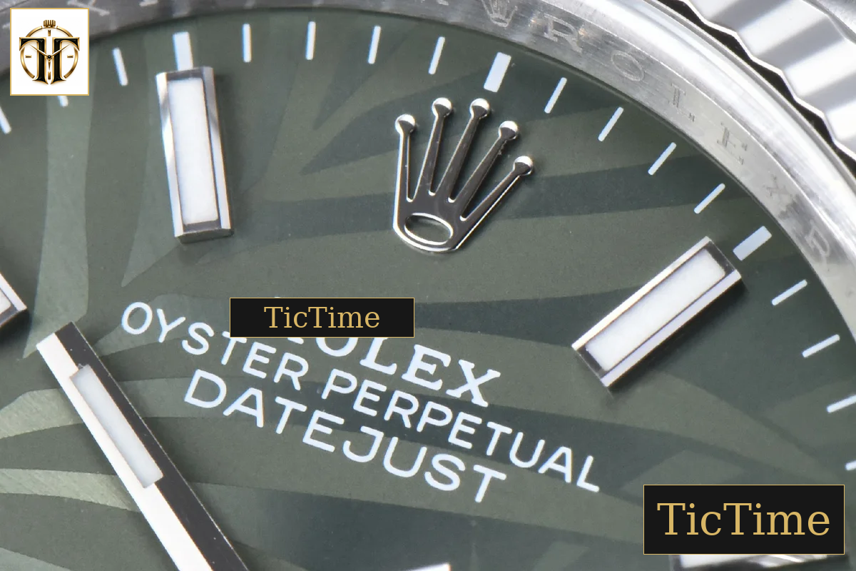 DateJust 126234 36mm Clean Factory Green Plam Dial Jubilee Bracelet VR3235 — foto 15