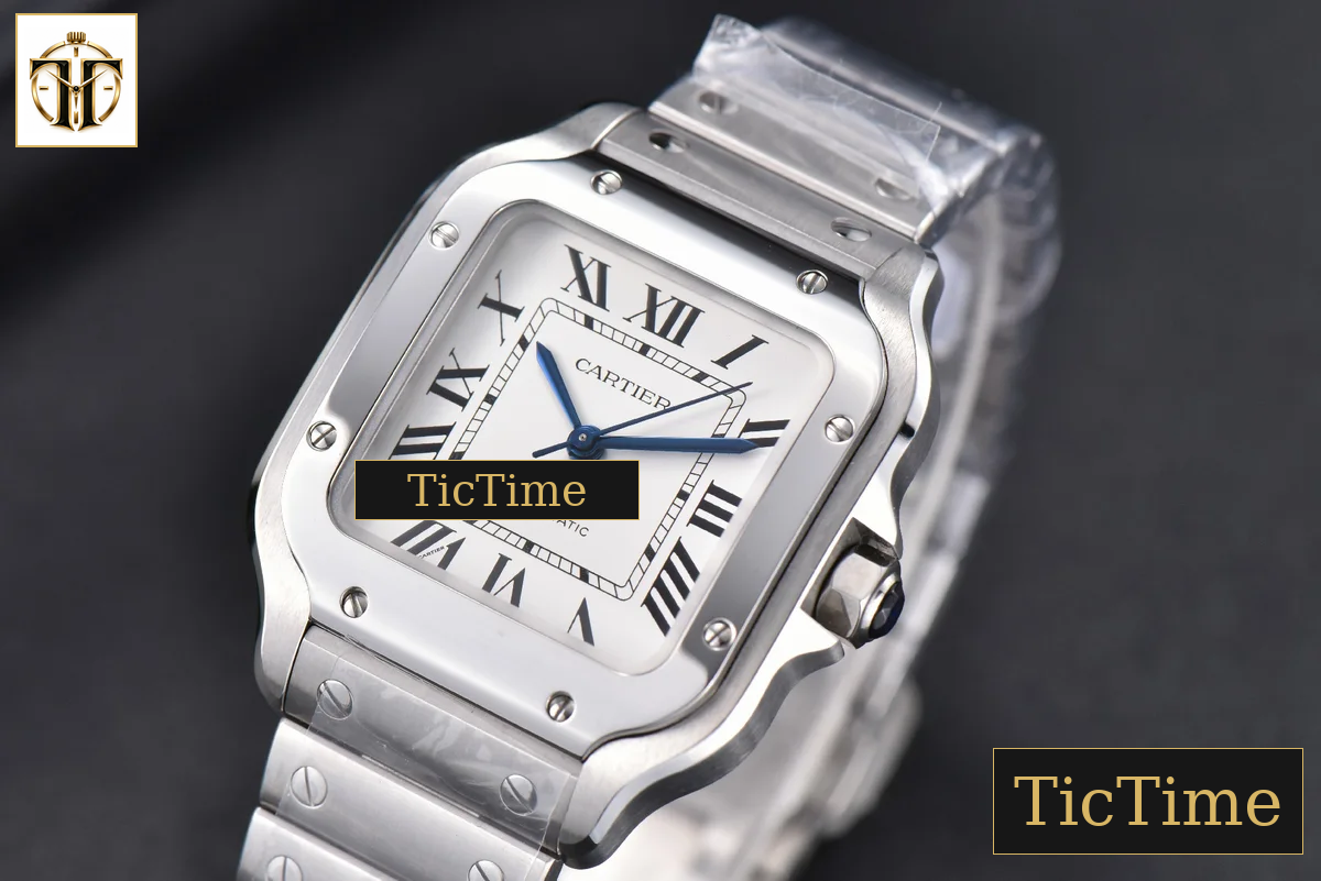 Santos de Cartier Medium 35mm BVF SS White Dial SS Bracelet Miyota 9039 — foto 5