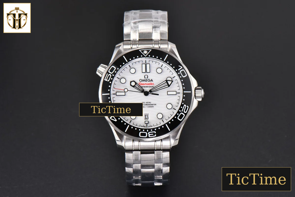 Seamaster Diver 300M 42mm ZF Black Ceramic White Dial SS Bracelet A8800 — foto 3