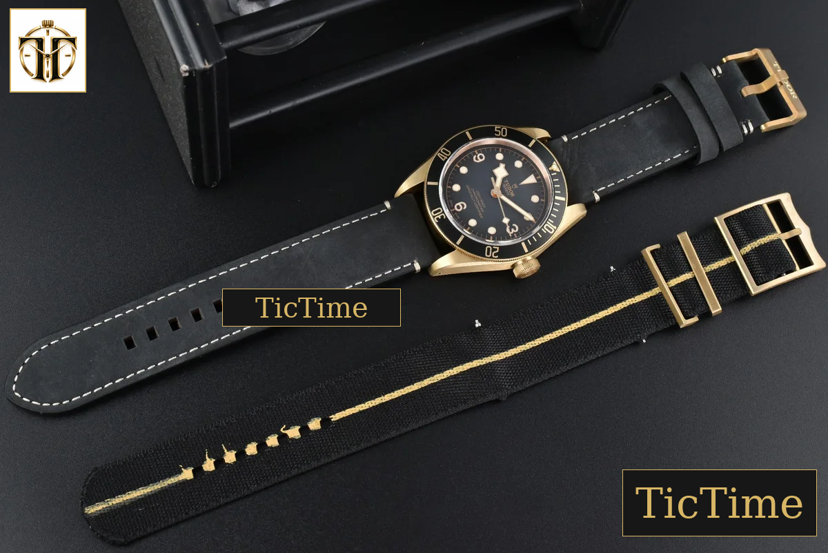 Heritage Black Bay 43mm XF Bronze Gray RG Black Dial Leather Strap V3 A5612 — foto 25