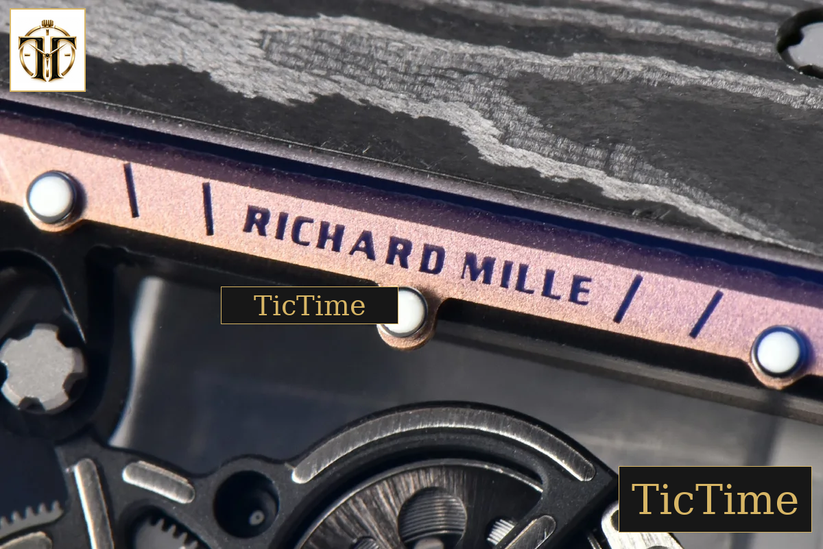 NTPT RM055 42.7mm APSF Gold Skeleton Dial Black Bezel Black Crown Black Rubber Strap RMUL2 — foto 5