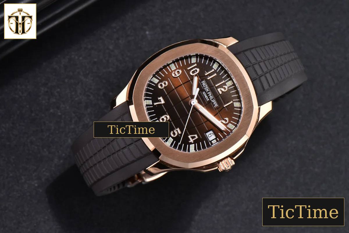 Aquanaut 5167 40mm 3KF RG Brown Dial Brown Rubber Strap V3 A330 — foto 4
