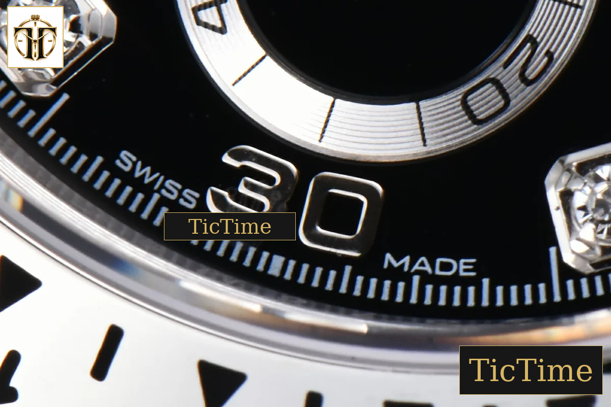 Daytona 116509 APSF SS Black Dial Diamond Marker SS Bracelet SH4130 — foto 10