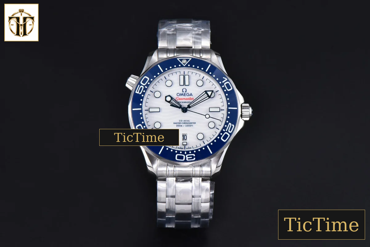 Seamaster Diver 300M 42mm VSF Blue Bezel White Dial SS Bracelet V4 A8808 — foto 2