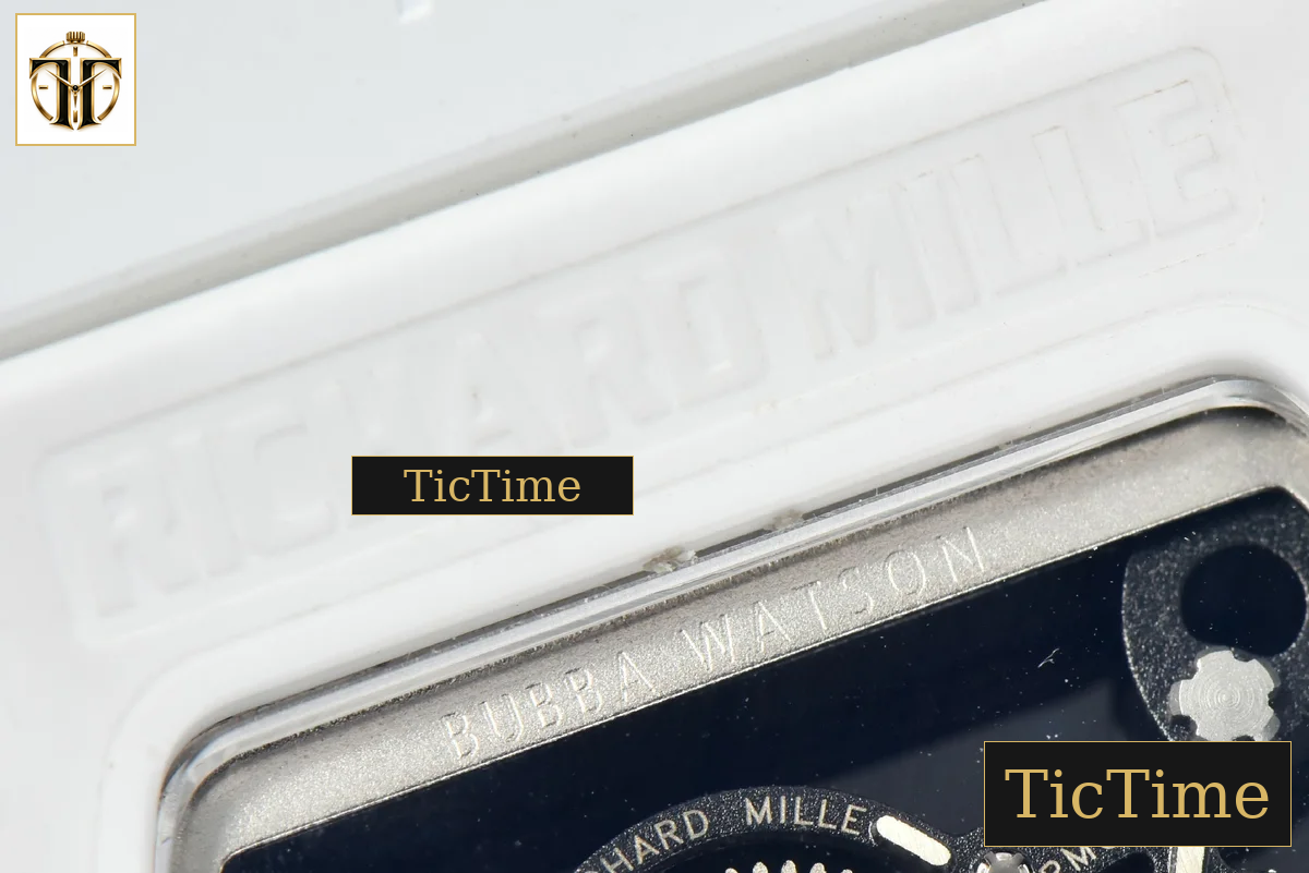 RM055 42.7mm ZF White Ceramic Black Skeleton Dial White Rubber Strap V6 NH05 — foto 22