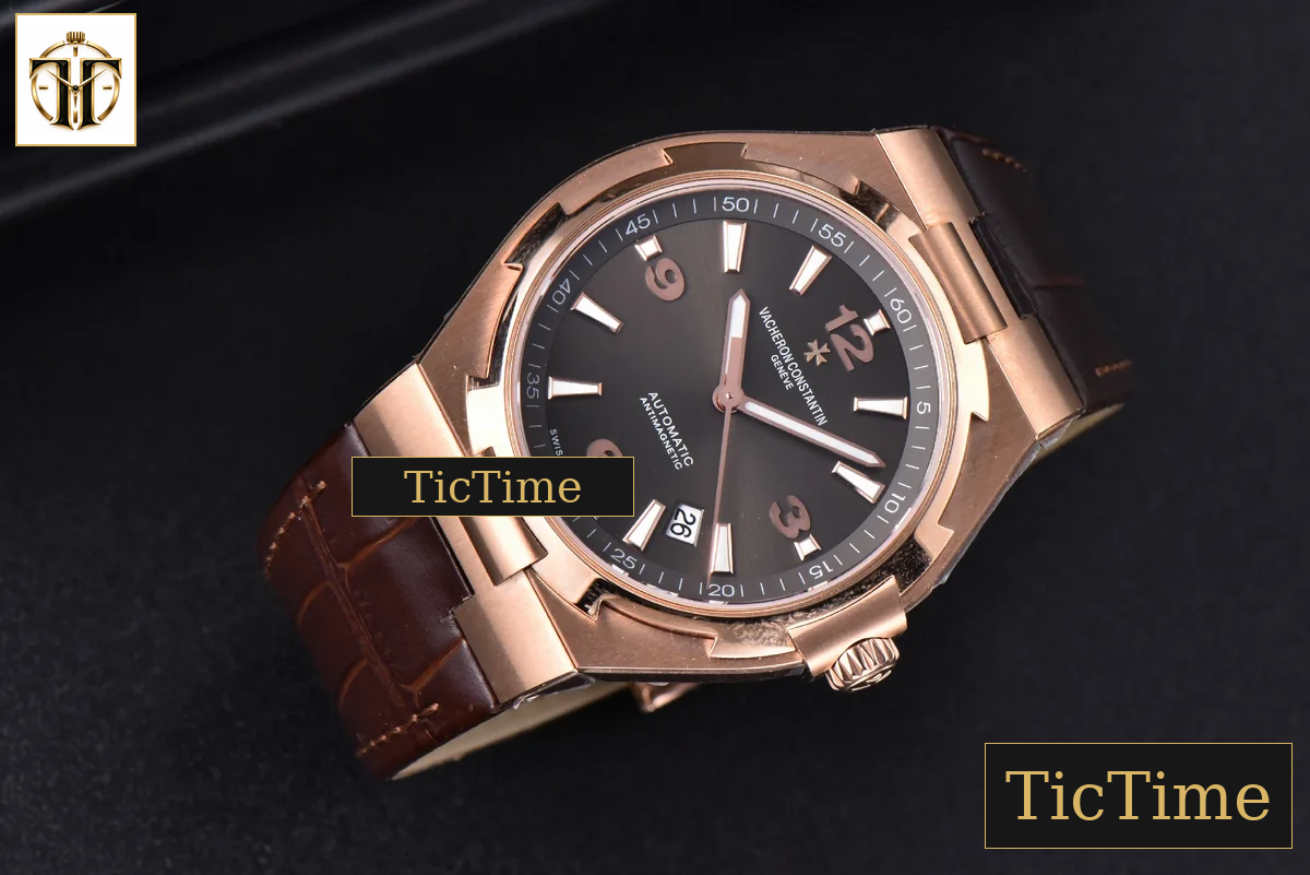 Overseas 47040 42mm MKF RG Brown Dial Leather Strap 9015 — foto 28