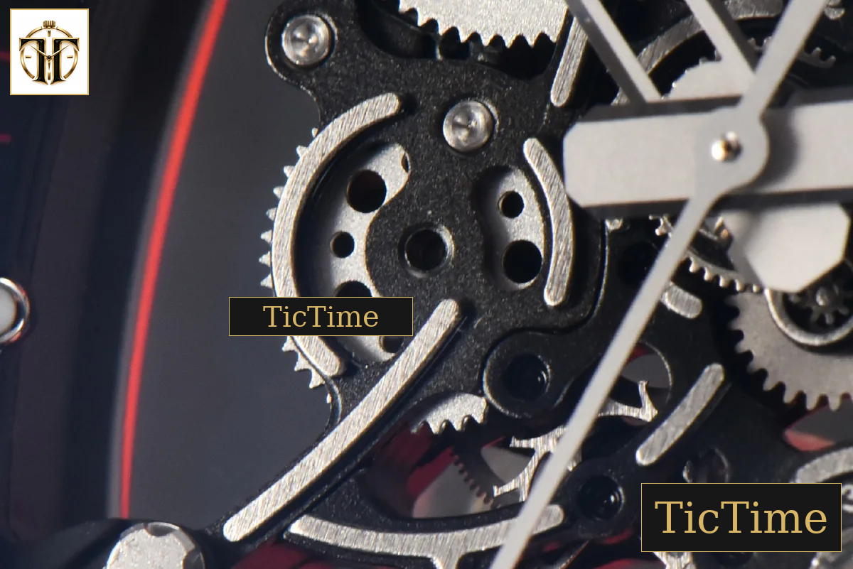 NTPT RM055 42.7mm BBRF Red Skeleton Dial Red Rubber Strap RMUL2 — foto 9