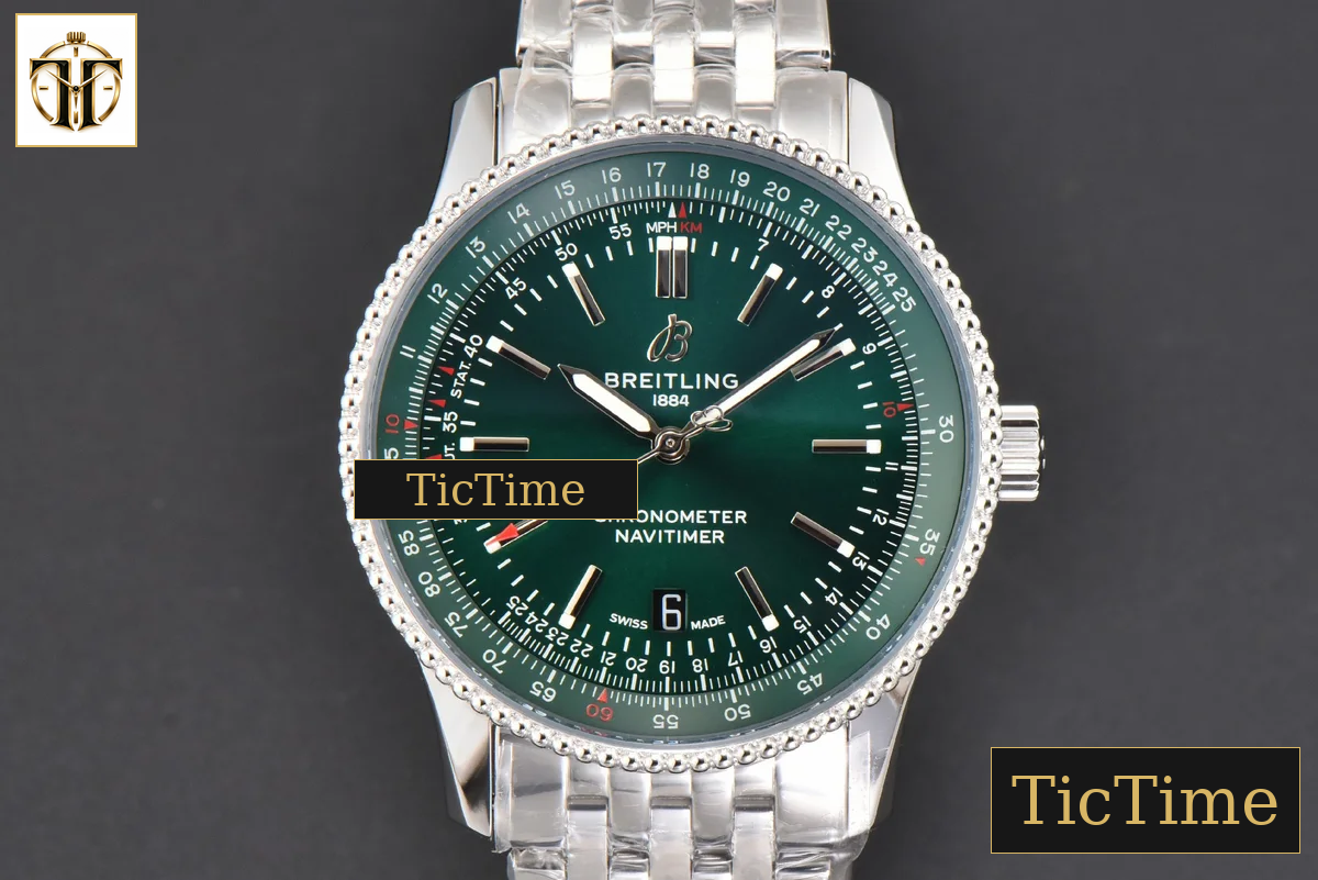 Navitimer 41mm TF Green Dial SS Bracelet 2824 — foto 2