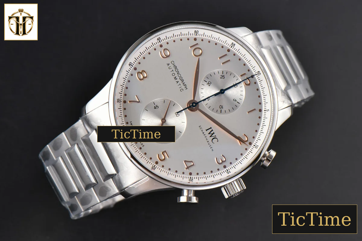 Portuguese Chrono IW3716 41mm RSF White Dial YG Hand SS Bracelet A7750 — foto 13