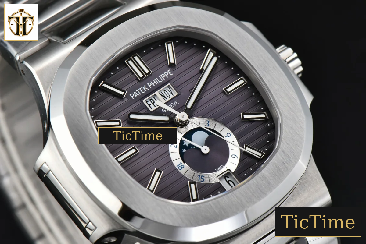 Nautilus Full Function 5726 PPF Gray Dial SS Bracelet A324 — foto 10