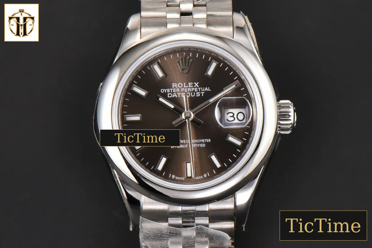 DateJust Ladies Smooth Bezel 28mm WF Gray Dial Jubilee Bracelet A2236 — foto 2