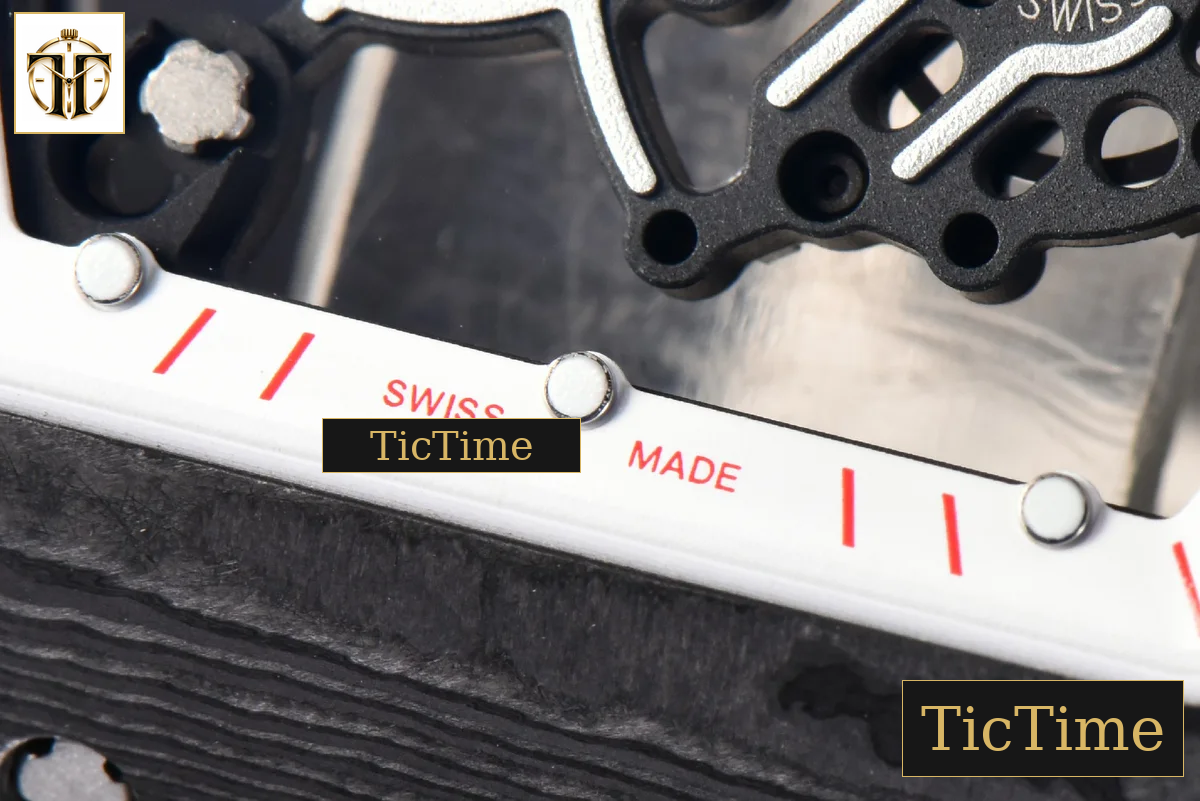 NTPT RM055 43mm ZF White/Pink Bezel White Crown White Rubber Strap V6 RMUL2 — foto 10