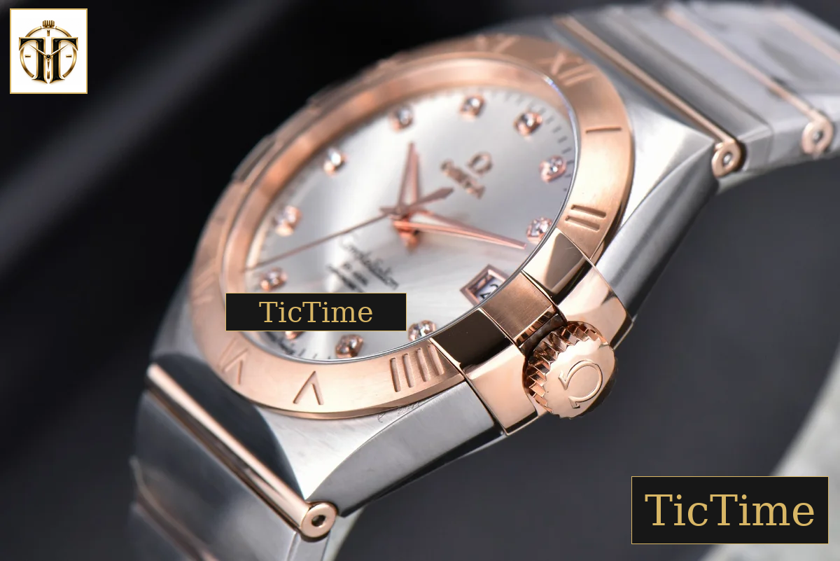 Constellation 38mm VSF SS/RG Silver Dial Diamonds Markers SS/RG Bracelet A8500 — foto 10