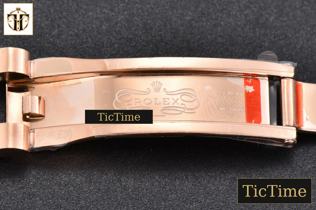 DateJust 904L 31mm GMF RG Fluted Bezel Silver Flowers Dial President Bracelet A2824 — foto 27