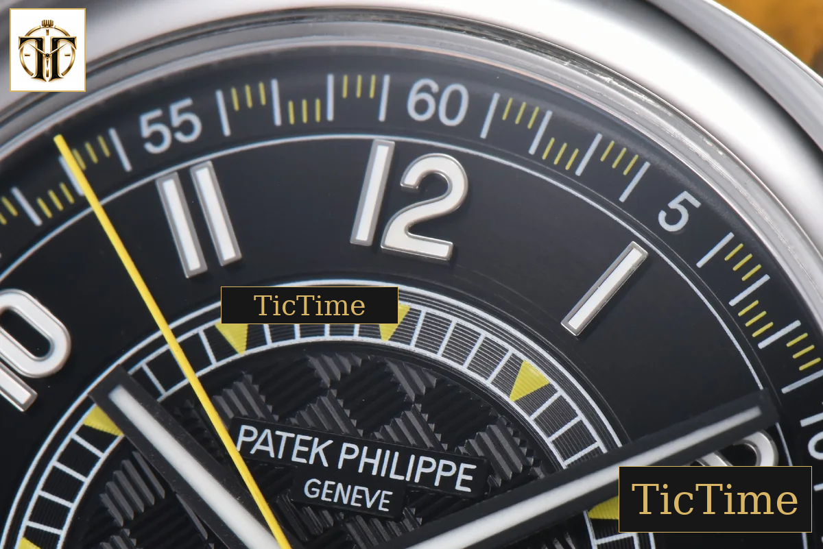 Calatrava 6007G 40mm ZF Black Dial Yellow Hand Nylon Strap 9015 — foto 5