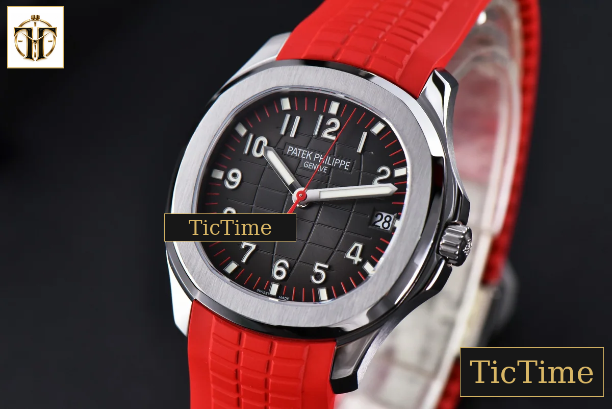 Aquanaut Singapore 5167 40mm ZF Gray Dial Red Hand Red Rubber Strap A324 — foto 4