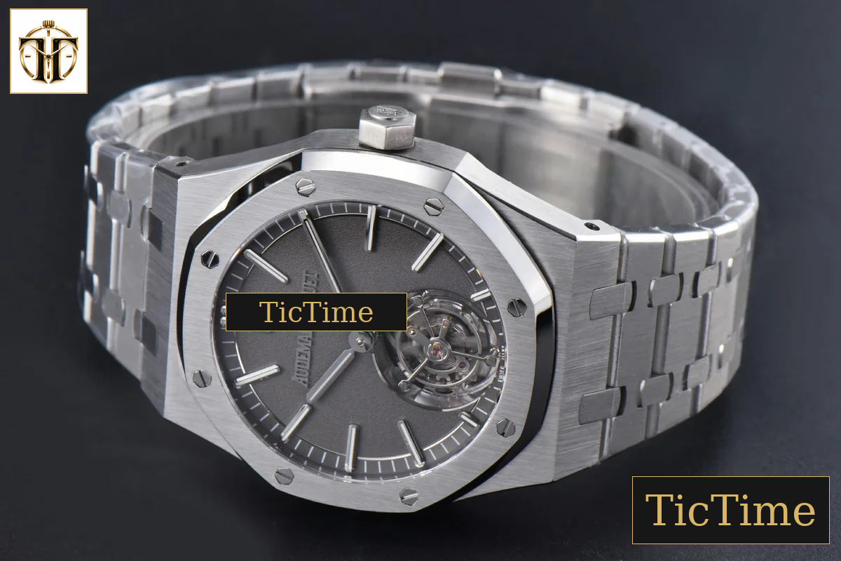 Royal Oak Tourbillon 41mm R8F SS Smooth Gray Dial SS Bracelet Flying Tourb V2 — foto 12