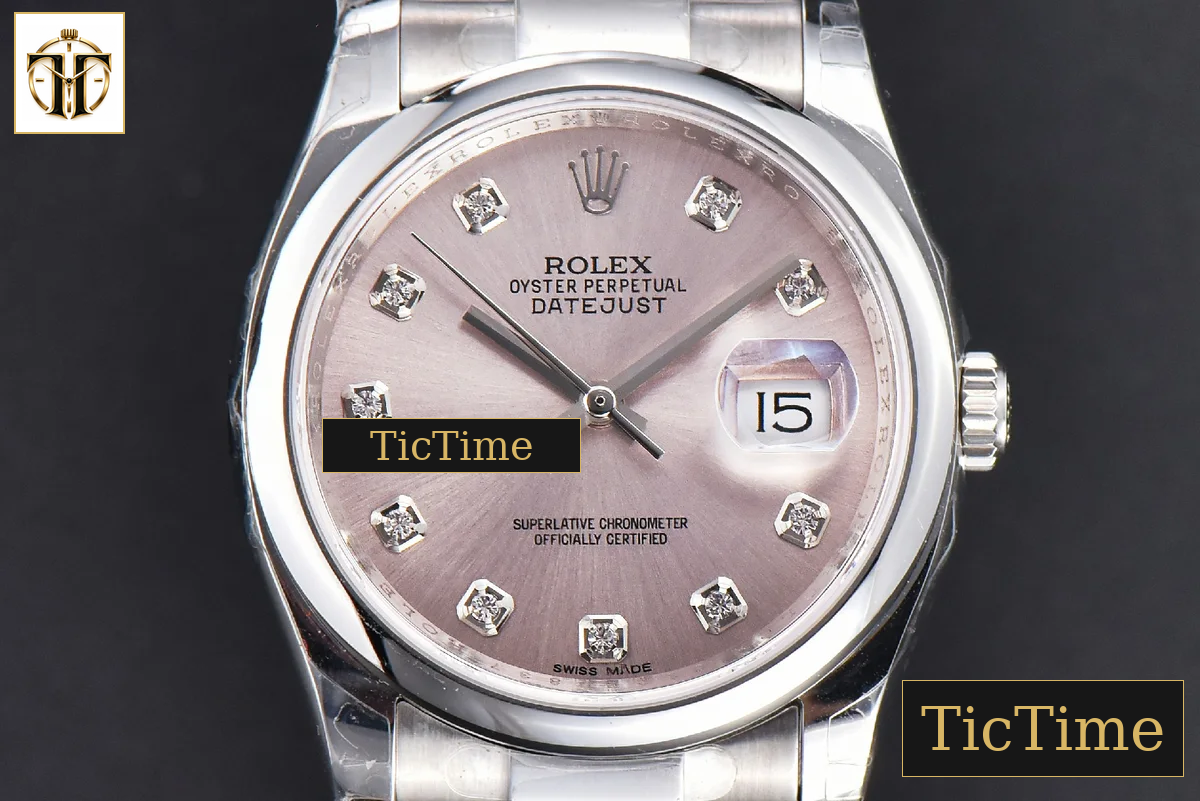 DateJust 36mm GMF SS Smooth Bezel Silver Dial Diamond Marker Oyster Bracelet VR3235 — foto 14