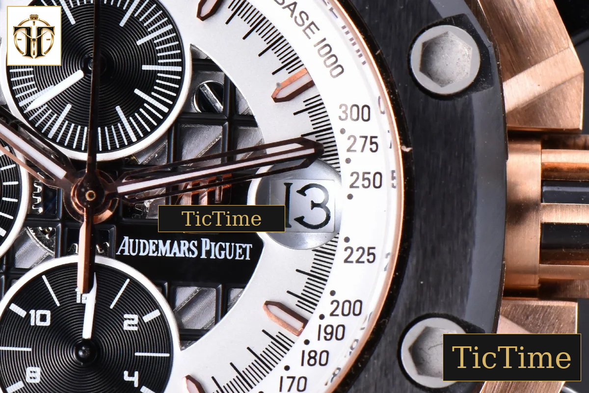 Royal Oak Offshore Ruben Barrichello II 44mm JF RG White Skeleton Dial Black Leather Strap V2 A3126 — foto 9