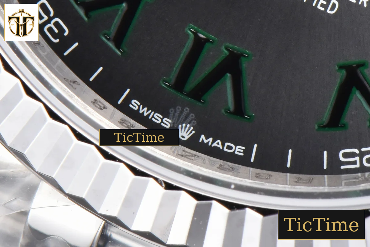 DateJust 904L Wimbeldon 36mm VSF Gray Dial Green Marker Jubilee VS3235 — foto 9