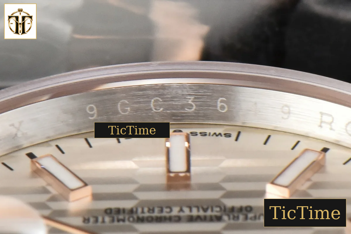 DateJust 36mm BPF RG/SS Smooth Bezel Silver Motif Dial Jubilee Bracelet A2824 — foto 13