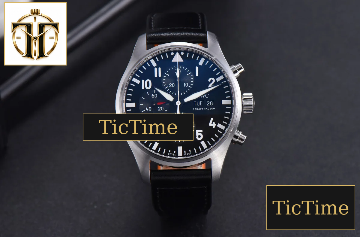 Pilot Chrono Spitfire IW377709 43mm ZF Black Dial Black Leather Strap A7750 — foto 3