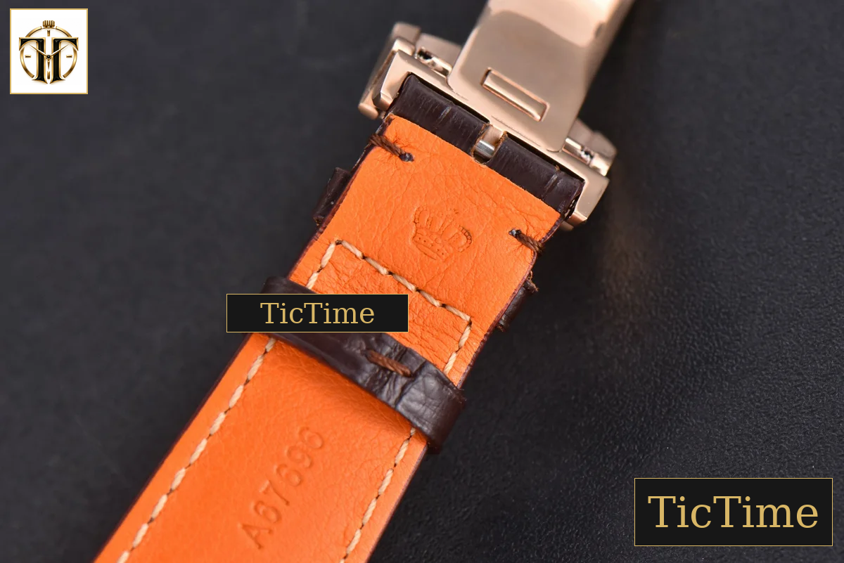Portuguese Chrono IW390305 42mm ZF Blue Dial Brown Leather Strap A7750 — foto 26