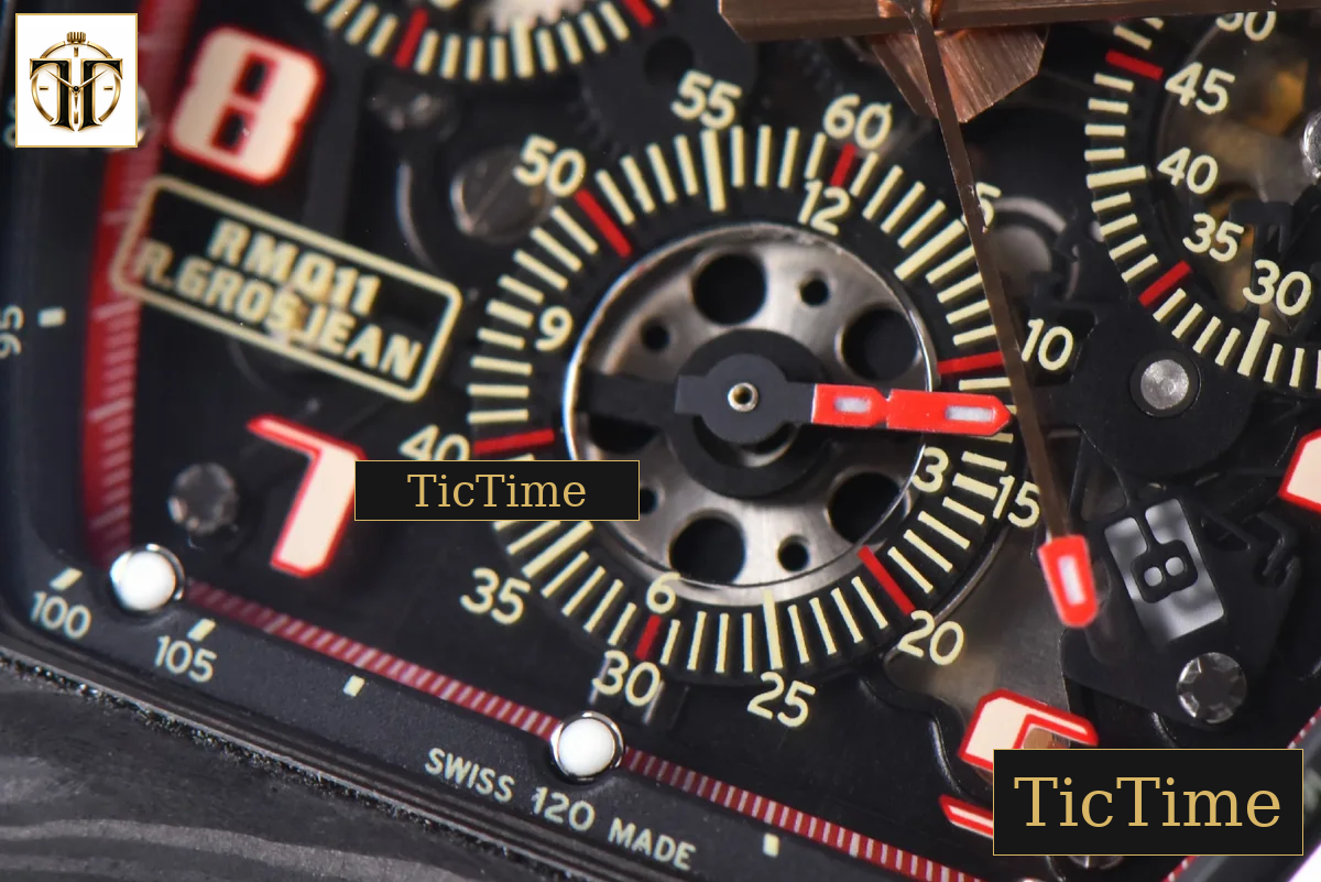NTPT Chrono RM011 KVF Skeleton Dial Red Rubber Strap V2 A7750 — foto 8
